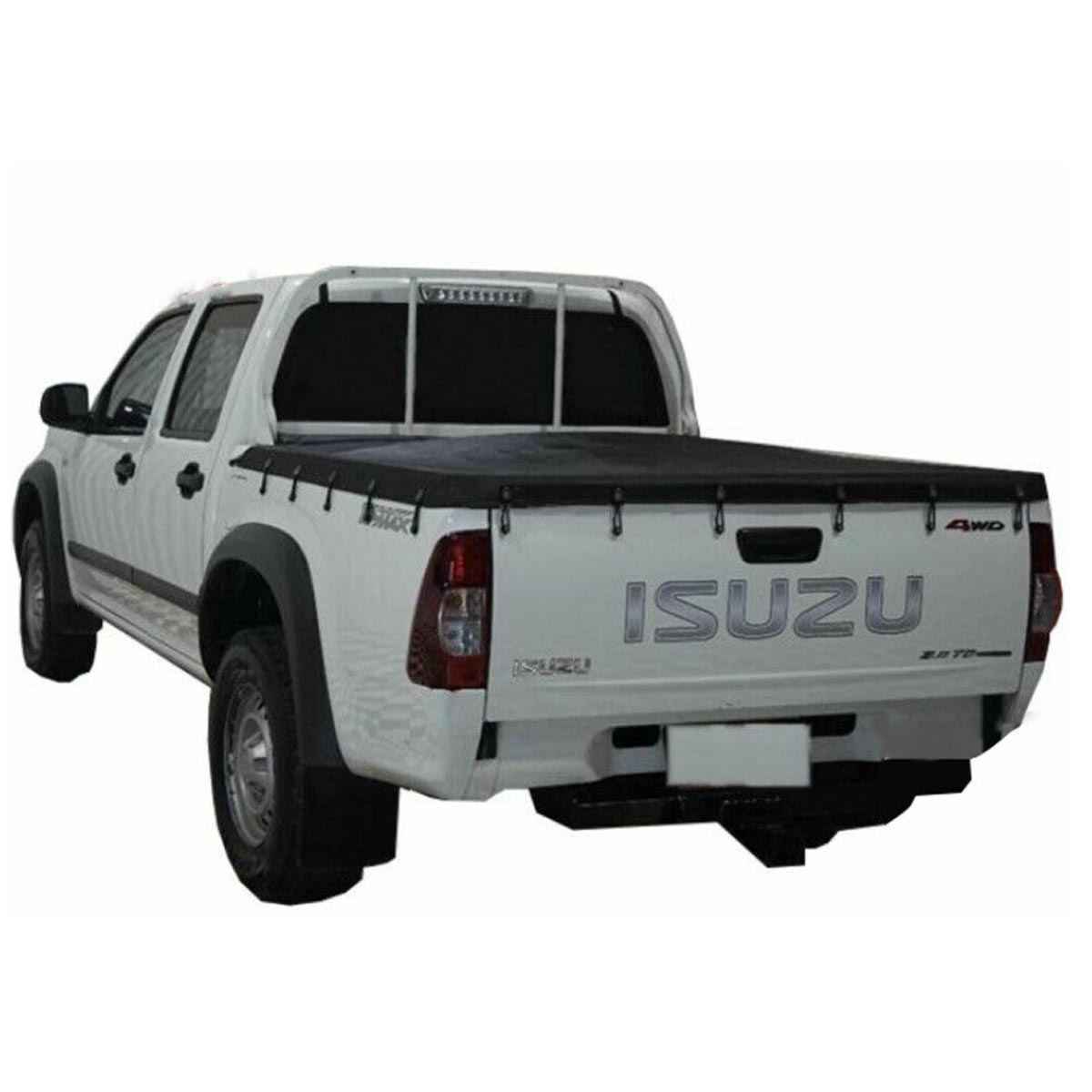 Aussie Tonneaus Bunji Loop Tonneau Cover To Fit Isuzu D-Max Dual Cab Fitted With Headboard (July 2012 to June 2016)
