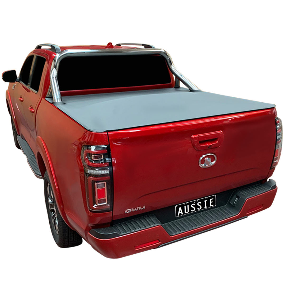 Aussie Tonneaus Clip On Tonneau Cover To Fit GWM Cannon Dual Cab Fitted With Factory Sports Bars (2020 to Current)