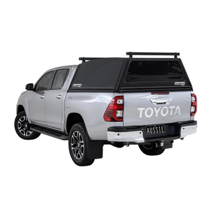 Wildback Soft Ute Canopy With Ladder Racks To Fit Toyota Hilux A-Deck SR5 Dual Cab (October 2015 to November 2025) - Windows