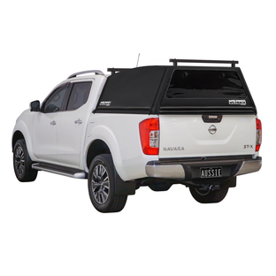 Wildback Soft Ute Canopy With Ladder Racks To Fit Nissan Navara NP300/D23 Dual Cab (July 2015 to February 2021) - Windows