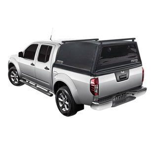 Wildback Soft Ute Canopy With Ladder Racks To Fit Nissan Navara D40 Dual Cab (2006 to June 2015) - Windows