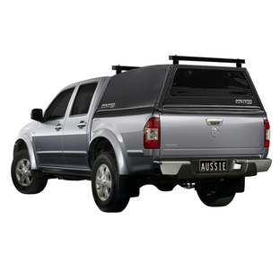 Wildback Soft Ute Canopy With Ladder Racks To Fit Holden Rodeo RA Dual Cab (2003 to 2008) - Windows