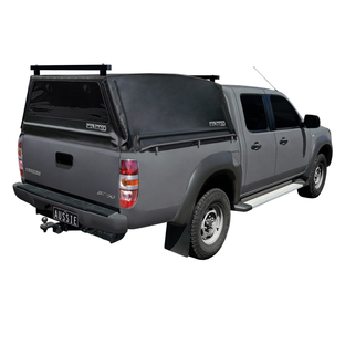 Wildback Soft Ute Canopy With Ladder Racks To Fit Mazda BT-50 Dual Cab With Tie Down Rails (2007 - October 2011) - Windows