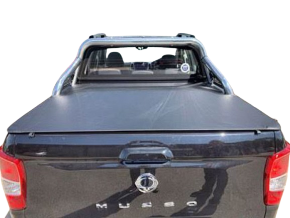 Clip On Tonneau Cover To Fit Ssangyong Musso SWB Dual Cab With Sports Bar (2018 to Current)