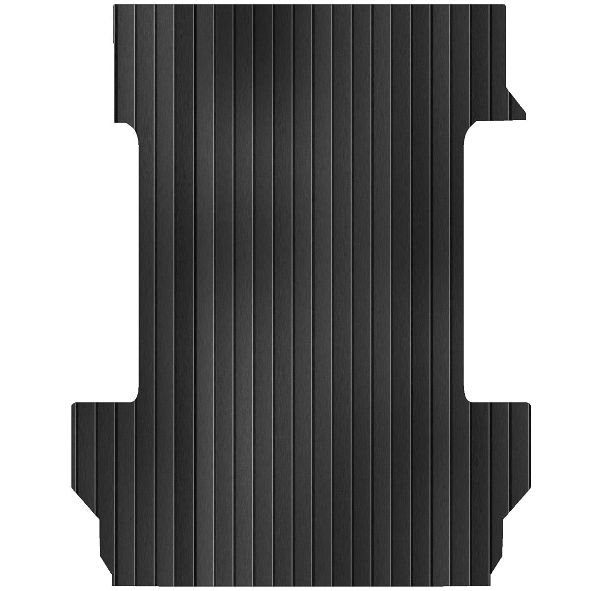 Ribbed Rubber Ute Mat To Fit Chevrolet Silverado 1500 Crew Cab fitted with Factory Plastic Tub Liner (2020 to Current)