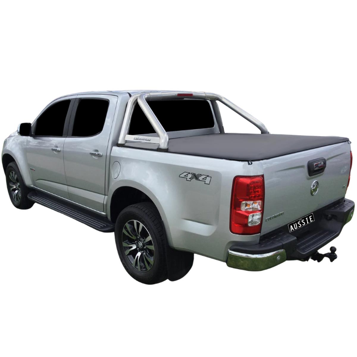 Aussie Tonneaus Clamp On Pro Drill-Less Tonneau Cover To Fit Holden Colorado RG Dual Cab Fitted With Factory Sports Bars (July 2012 to 2020) 
