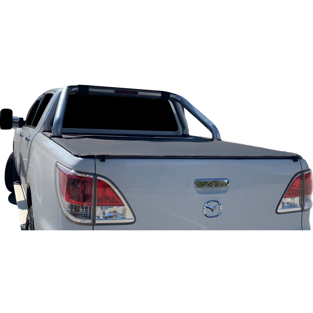 Aussie Tonneaus Clamp On Pro Drill-Less Tonneau Cover To Fit Mazda BT-50 Dual Cab Fitted With Factory Sports Bars (November 2011 to September 2020) 