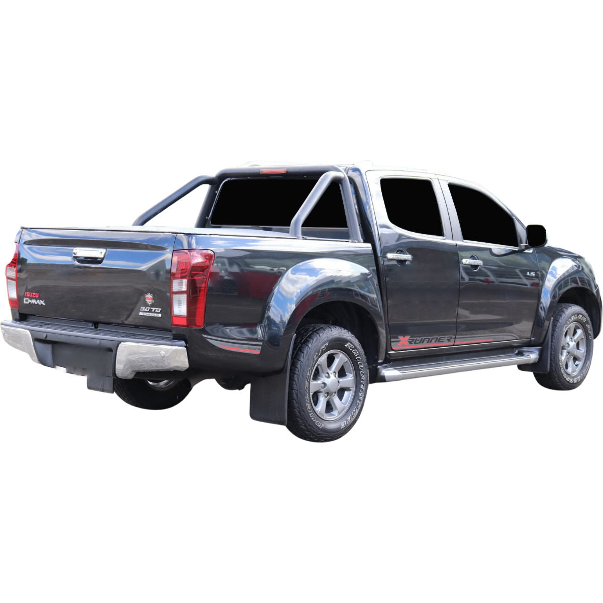 Clamp On Pro Drill-Less Tonneau Cover To Fit Isuzu D-Max Dual Cab Fitted With Factory Sports Bars (July 2012 to August 2020)