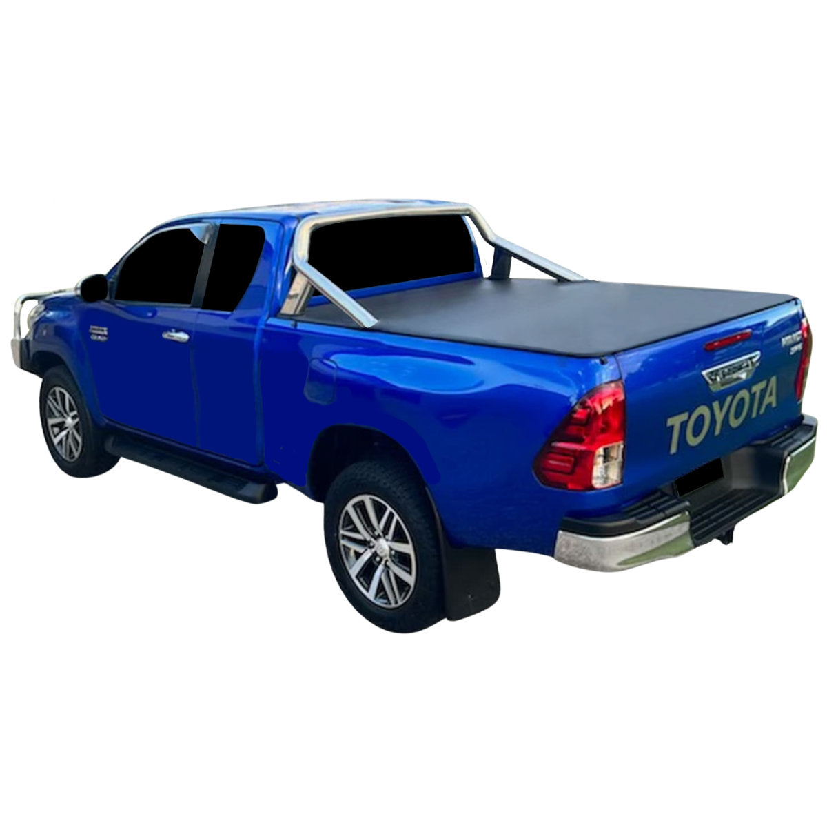 Clamp On Pro Drill-Less Tonneau Cover To Fit Toyota Hilux A Deck Extra Cab Fitted With Factory Sports Bars (October 2015 to November 2025)