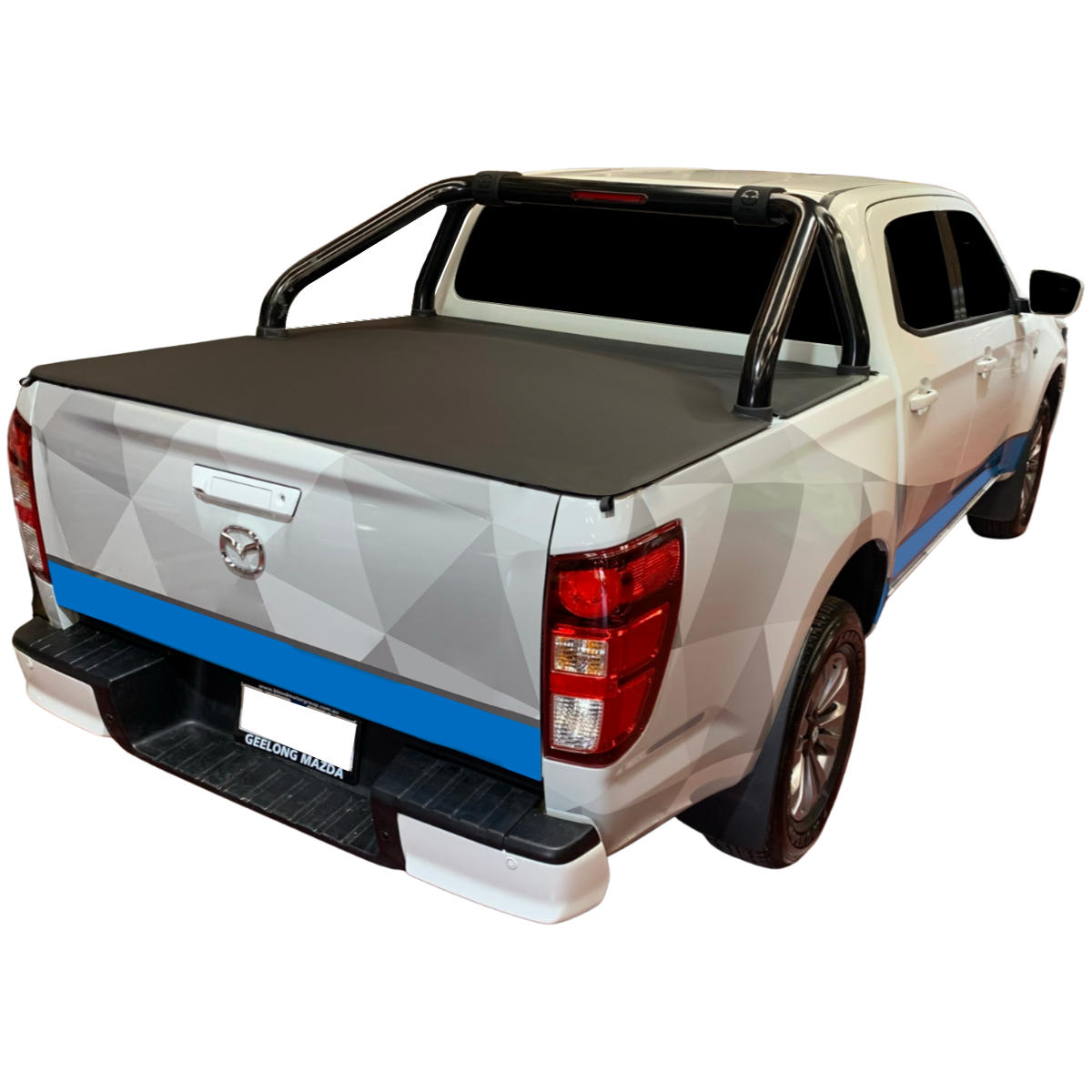 Clamp On Pro Drill-Less Tonneau Cover To Fit Mazda BT-50 Dual Cab Fitted With Factory Sports Bars (October 2020 to Current)
