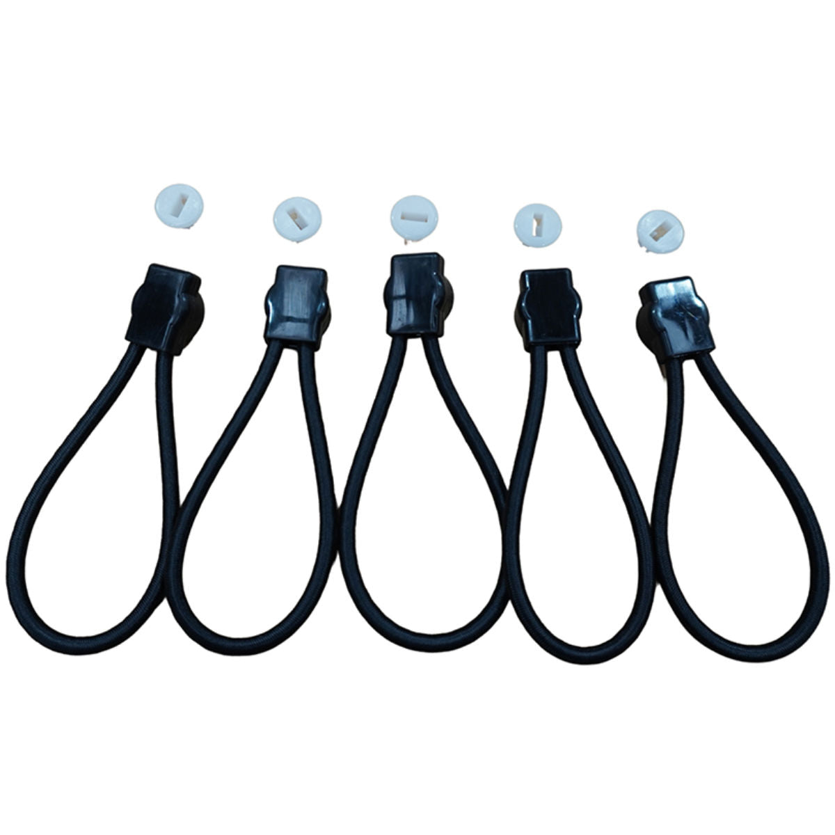 Aussie Tonneaus 120mm Ford OEM Bunji & Backing Clip Replacements (F210) - Pack of 5 Bungee loop Kit 