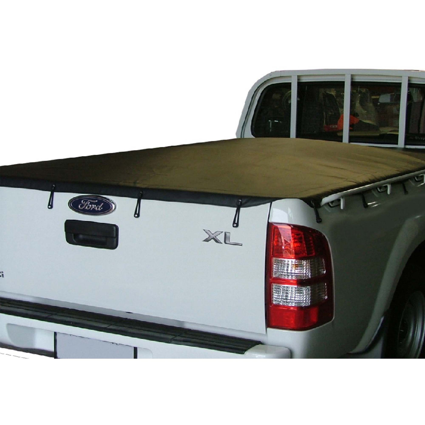 Aussie Tonneaus Bunji Loop Tonneau Cover To Fit Ford Ranger PJ-PK Single Cab Fitted With Headboard (2007 to October 2011) 