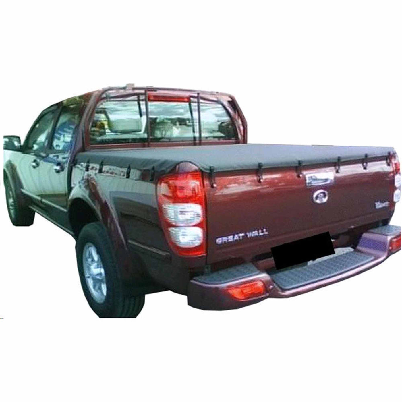 Aussie Tonneaus Bunji Loop Tonneau Cover To Fit GWM V200-V240 Dual Cab Fitted With Headboard (2009 to 2015) 