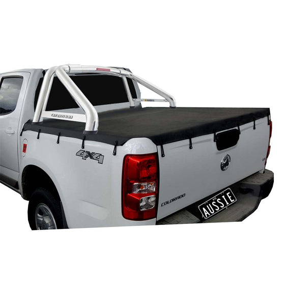 Aussie Tonneaus Bunji Loop Tonneau Cover To Fit Holden Colorado RG Dual Cab Fitted With Factory Sports Bars (July 2012 to 2020) 