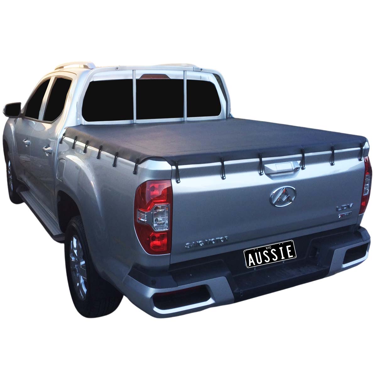 Aussie Tonneaus Bunji Loop Tonneau Cover To Fit LDV T60 Dual Cab Fitted With Headboard (2017 to Current) 