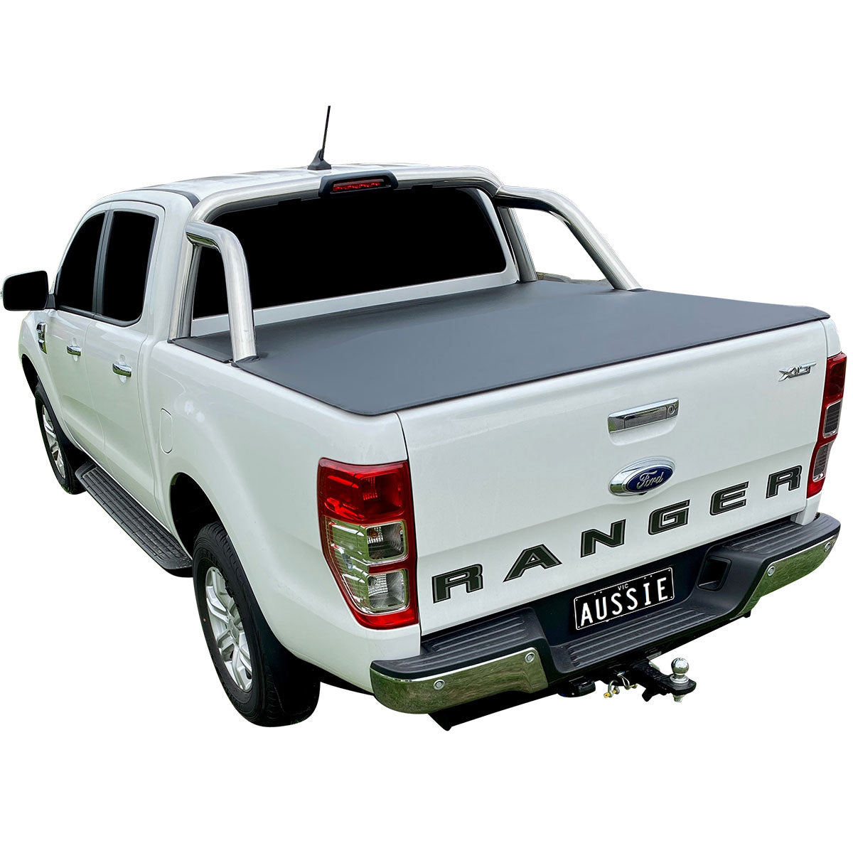 Aussie Tonneaus Clip On Tonneau Cover To Fit Ford Ranger PX Dual Cab Fitted With Factory Sports Bars (November 2011 to Current) 