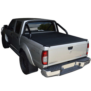 Aussie Tonneaus Clip On Tonneau Cover To Fit Nissan Navara ST-R D22T Dual Cab Fitted With Factory Sports Bars (2009 to June 2015) 