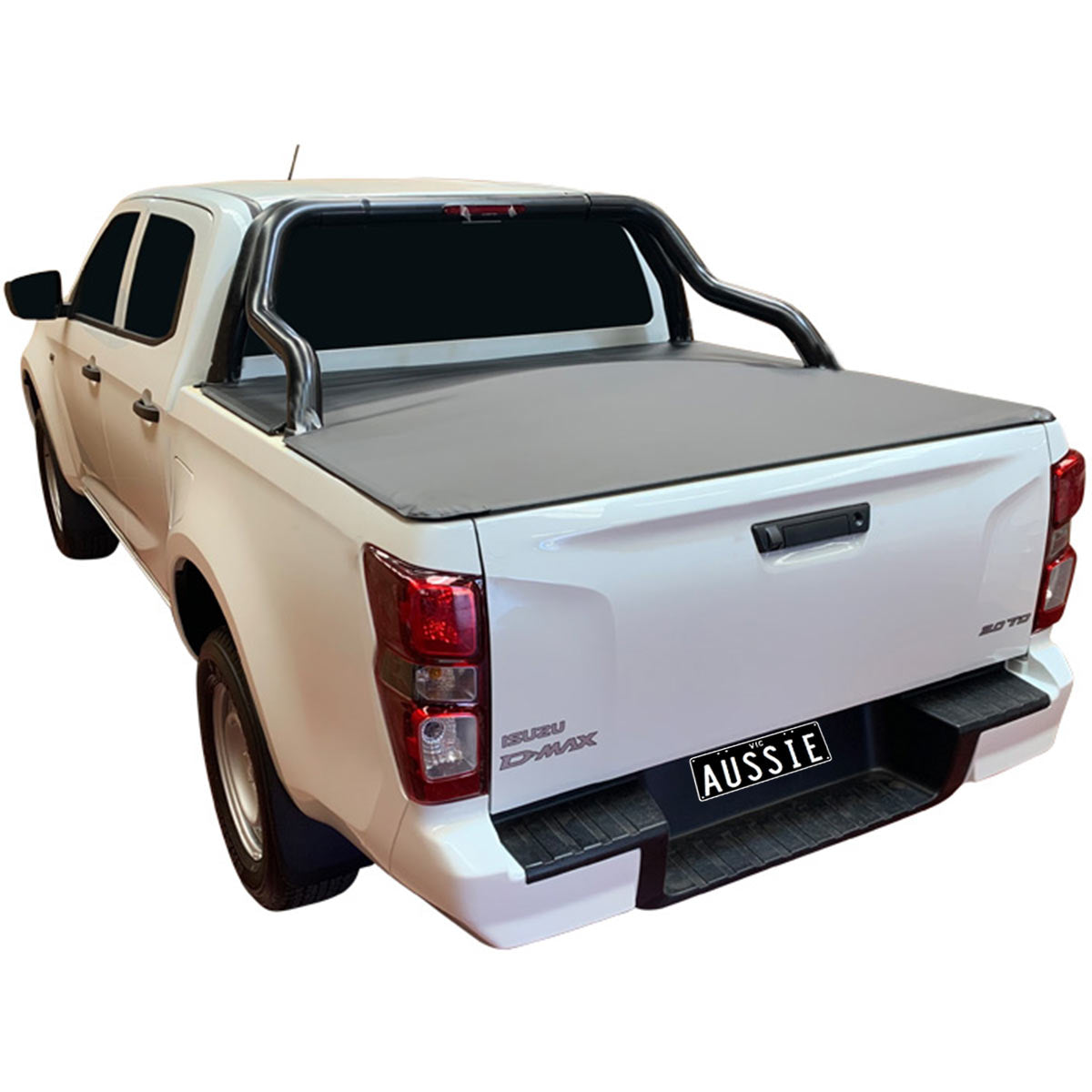 Aussie Tonneaus Clip On Tonneau Cover To Fit Isuzu D-Max Dual Cab Fitted With Factory Sports Bars (September 2020 to Current) 