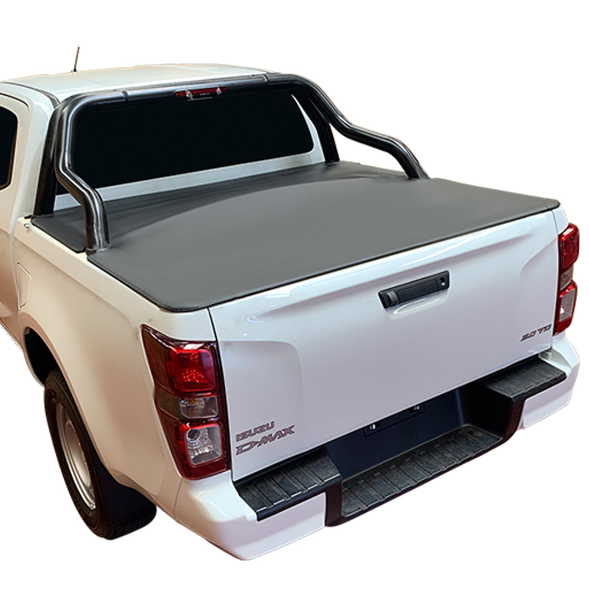 Aussie Tonneaus Clip On Tonneau Cover To Fit Isuzu D-Max Space Cab Fitted With Factory Sports Bars (September 2020 to Current) 