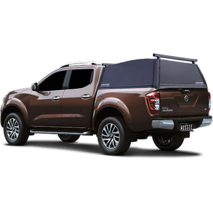 Aussie Tonneaus Wildback Soft Ute Canopy With Ladder Racks To Fit Nissan Navara NP300/D23 Dual Cab (July 2015 to February 2021) 