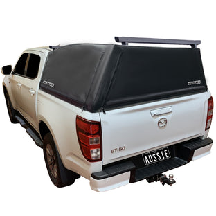 Aussie Tonneaus Wildback Soft Ute Canopy With Ladder Racks To Fit New Mazda BT-50 TF Dual Cab (October 2020 to Current) 