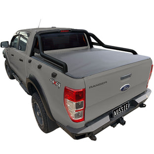 Aussie Tonneaus Clip On Tonneau Cover To Fit Ford Ranger PX Dual Cab Fitted With Extended Factory Sports Bars (November 2011 to Current) 