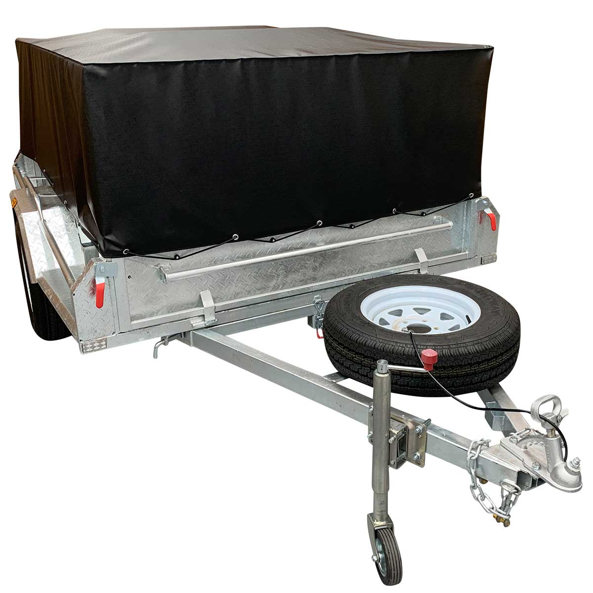 Aussie Tonneaus Universal Cage Trailer Tonneau Cover To Fit 6 x 4 x 2 Foot Cage Trailers 